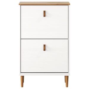 Wohnli Möbelsuche - Schuhkipper mit 2 Klappen und Ledergriffen