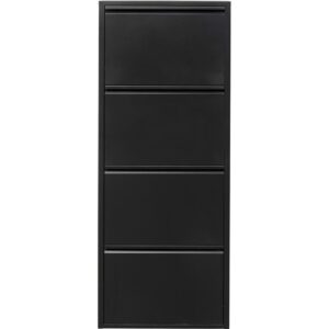 Wohnli Möbelsuche - Schuhkipper mit 4 Fächern aus Stahl in Schwarz