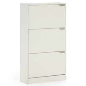 wohnli-moebel-suche-Schuhregal-3-Tueren-in-Weiss-fuer-18-Paar Wohnli Möbelsuche - Schuhregal 3 Türen in Weiß