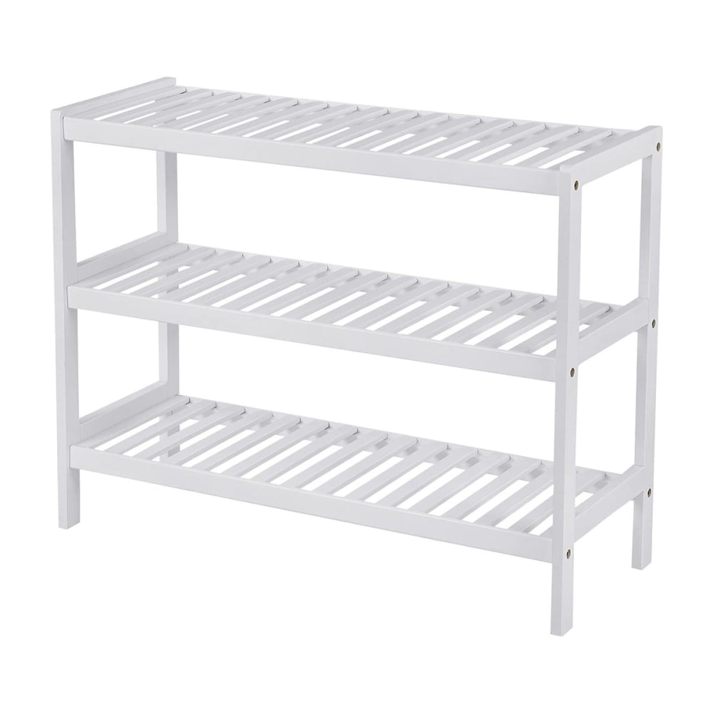 wohnli-moebel-suche-Schuhregal-mit-3-Ebenen-aus-Bambus-Weiss-L70-cm Wohnli Möbelsuche - Schuhregal mit 3 Ebenen aus Bambus Weiß - L70 cm
