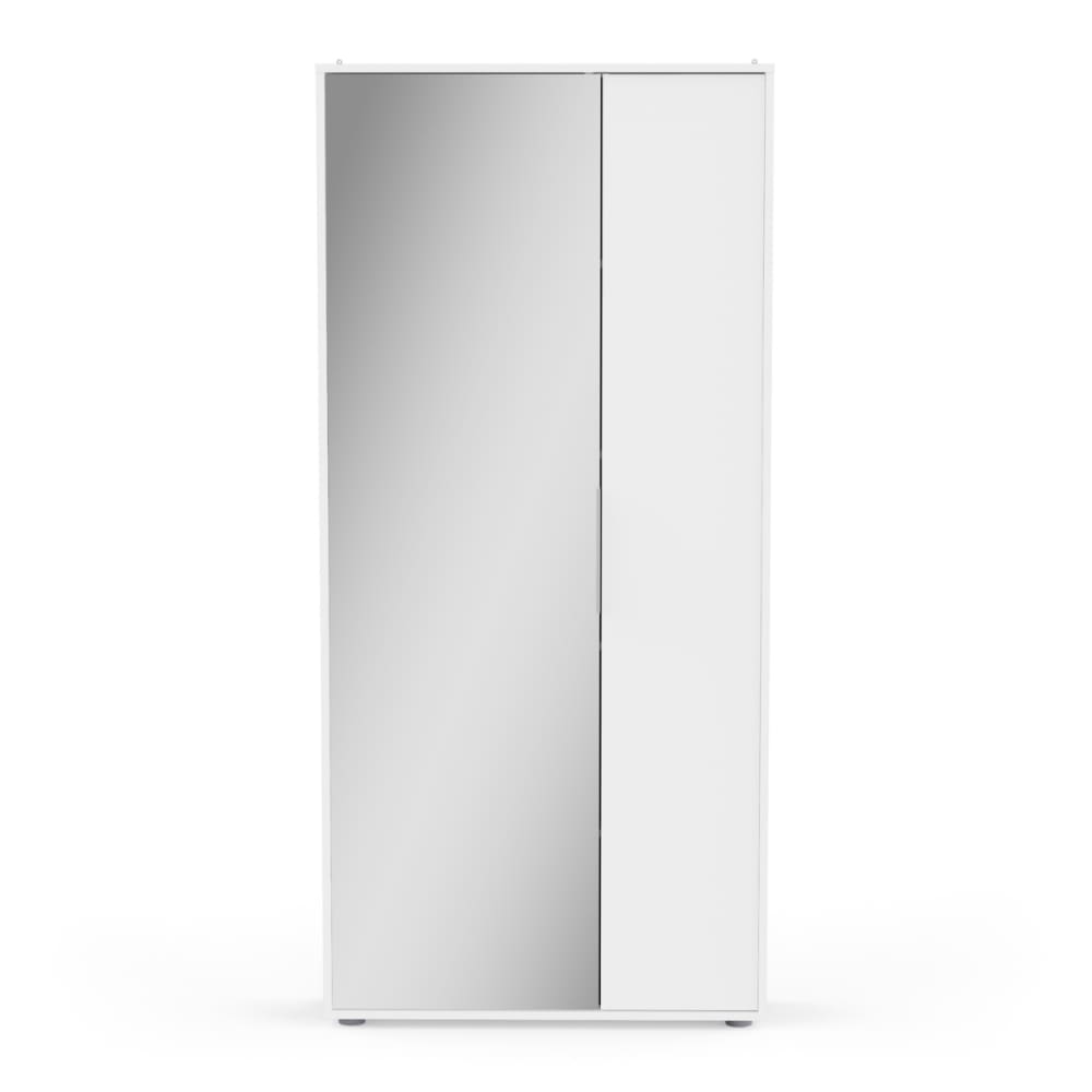 wohnli-moebel-suche-Schuhschrank-2-Tueren-und-1-Spiegel-L828-cm-EBONY-Weiss Wohnli Möbelsuche - Schuhschrank 2 Türen und 1 Spiegel L82
