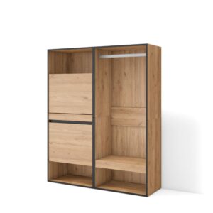 Wohnli Möbelsuche - Schuhschrank Holzeffekt 120x35x145cm Eiche