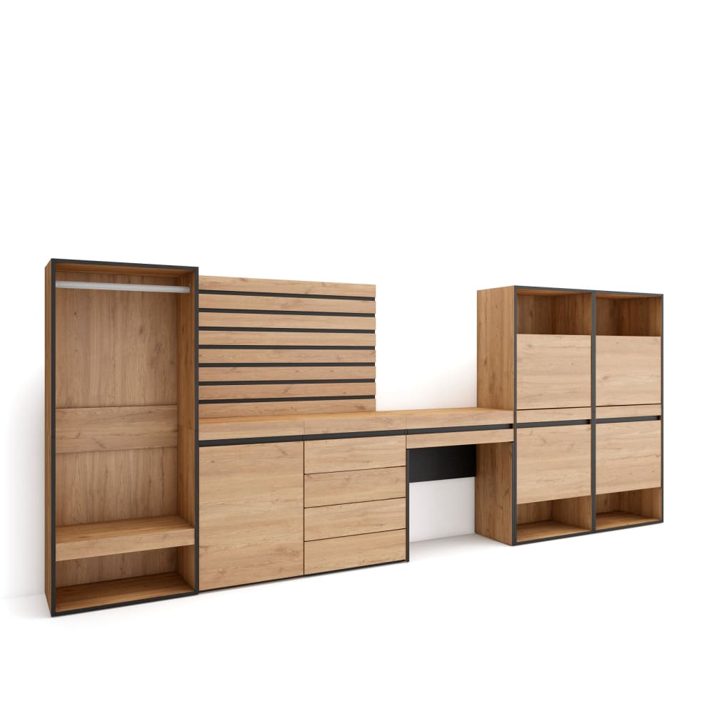 wohnli-moebel-suche-Schuhschrank-Holzeffekt-357x35x145cm-Eiche Wohnli Möbelsuche - Schuhschrank Holzeffekt 357x35x145cm Eiche