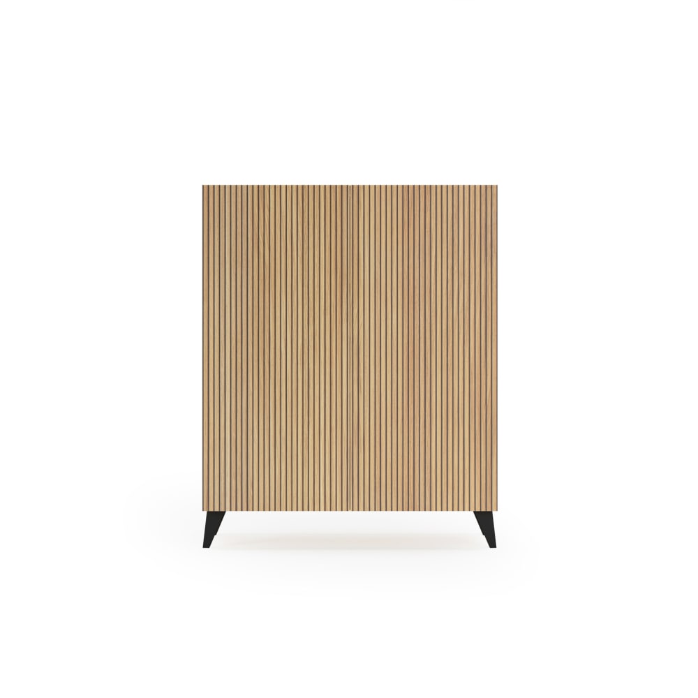 Wohnli Möbelsuche - Schuhschrank Melamin Gold-Eiche - Lattenoptik