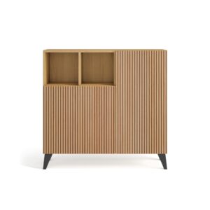 Wohnli Möbelsuche - Schuhschrank Melamin Gold-Eiche Tür Lattenoptik