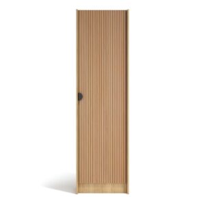 Wohnli Möbelsuche - Schuhschrank Melamin Goldeneiche Tür Lattenoptik Eiche 175x50x24 cm