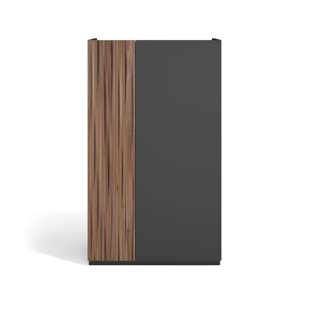 wohnli-moebel-suche-Schuhschrank-Melamin-Graphit-Tuer-Lattenoptik-Nussbaum-122x70x35-cm Wohnli Möbelsuche - Schuhschrank Melamin Graphit Tür Lattenoptik Nussbaum 122x70x35 cm