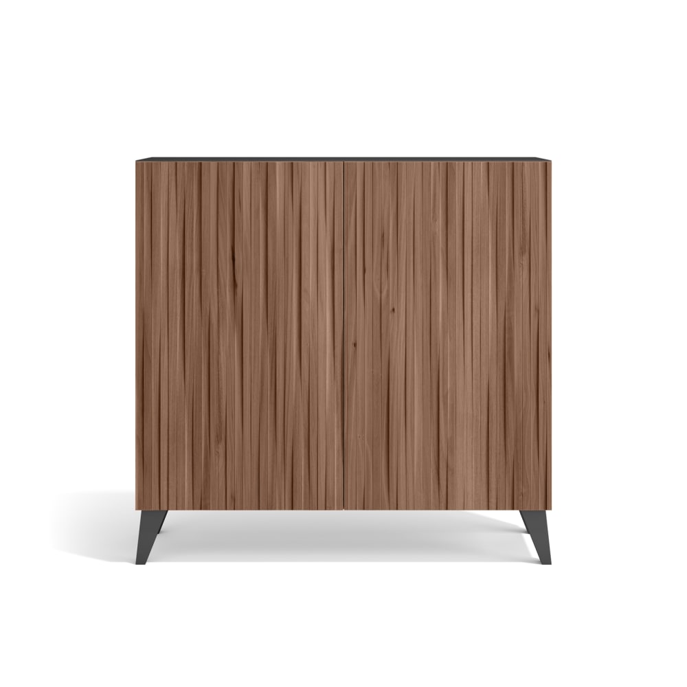 wohnli-moebel-suche-Schuhschrank-Melamin-Graphit-Tueren-Lattenoptik-Nussbaum-87x90x27-cm Wohnli Möbelsuche - Schuhschrank Melamin Graphit Türen Lattenoptik Nussbaum 87x90x27 cm