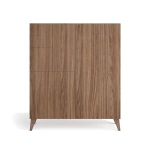 Wohnli Möbelsuche - Schuhschrank Melamin Nussbaum 109x90x27 cm