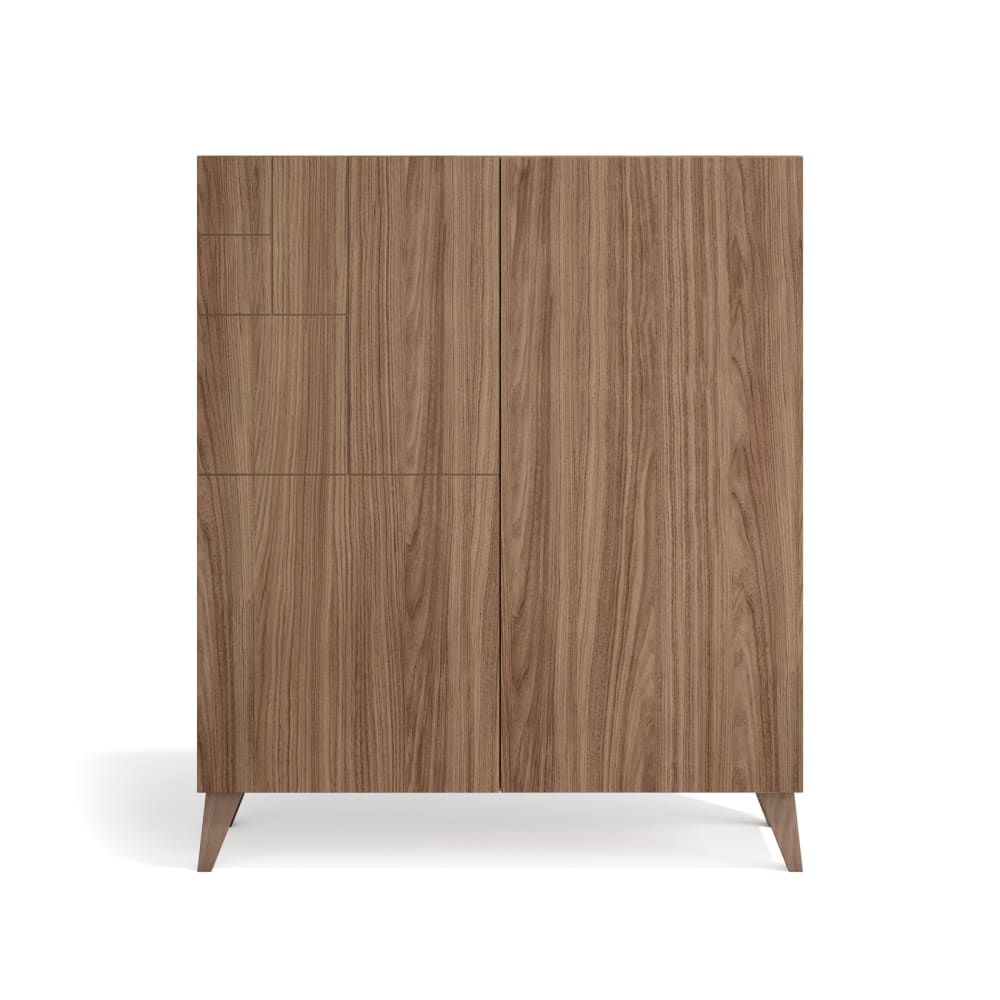 Wohnli Möbelsuche - Schuhschrank Melamin Nussbaum 109x90x27 cm