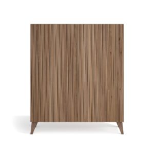 Wohnli Möbelsuche - Schuhschrank Melamin Nussbaum Türen Lattenoptik Nussbaum 109x90x27cm