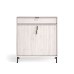 Wohnli Möbelsuche - Schuhschrank Melamin Weiß Graphit?Beinen 89×80×29?cm