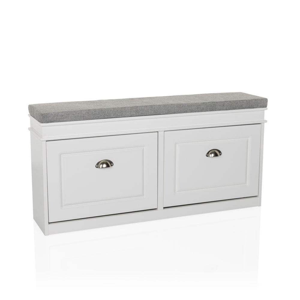 wohnli-moebel-suche-Schuhschrank-Sitzbank-aus-MDF-lackiert-WeissGrau Wohnli Möbelsuche - Schuhschrank - Sitzbank aus MDF
