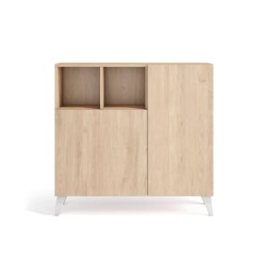 wohnli-moebel-suche-Schuhschrank-aus-Melamin-in-Hell-Eiche-mit-weissen-Fuessen-87x90x27-cm Wohnli Möbelsuche - Schuhschrank aus Melamin in Hell-Eiche mit weißen Füßen 87x90x27 cm