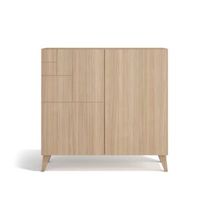 Wohnli Möbelsuche - Schuhschrank aus Melamin in Hell-Nussbaum 87x90x27 cm