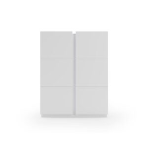 Wohnli Möbelsuche - Schuhschrank aus Melamin in Weiß 122x95x35 cm