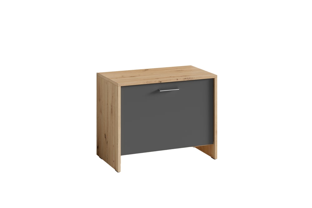 wohnli-moebel-suche-Schuhschrank-in-Eichenholzoptik-mit-Klappe-B-60-H-48-T-35-cm Wohnli Möbelsuche - Schuhschrank in Eichenholzoptik mit Klappe