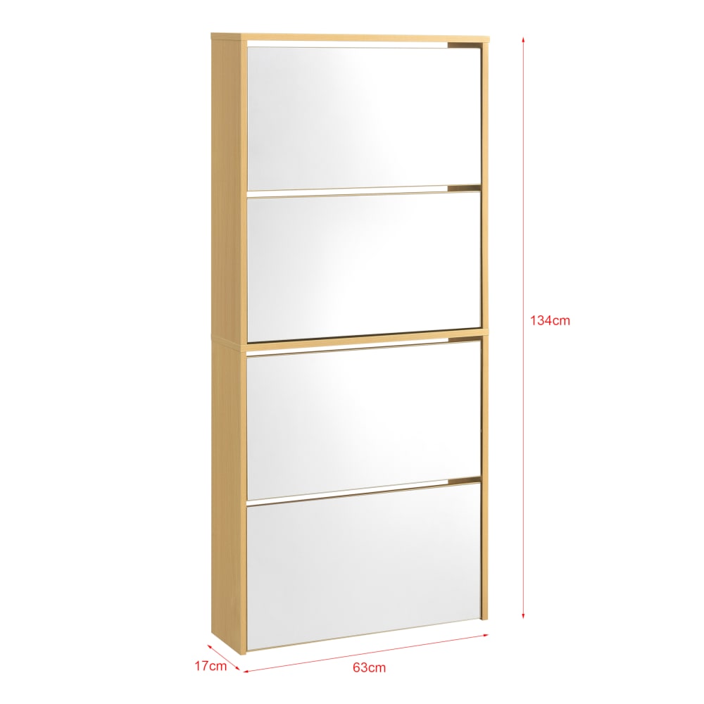 wohnli-moebel-suche-Schuhschrank-in-Holzoptik-134-x-63-x-17-cm-in-Naturfarbe Wohnli Möbelsuche - Schuhschrank in Holzoptik 134 x 63 x 17 cm