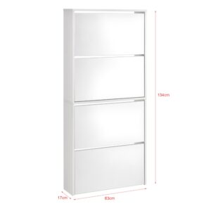 Wohnli Möbelsuche - Schuhschrank in Holzoptik 134 x 63 x 17 cm