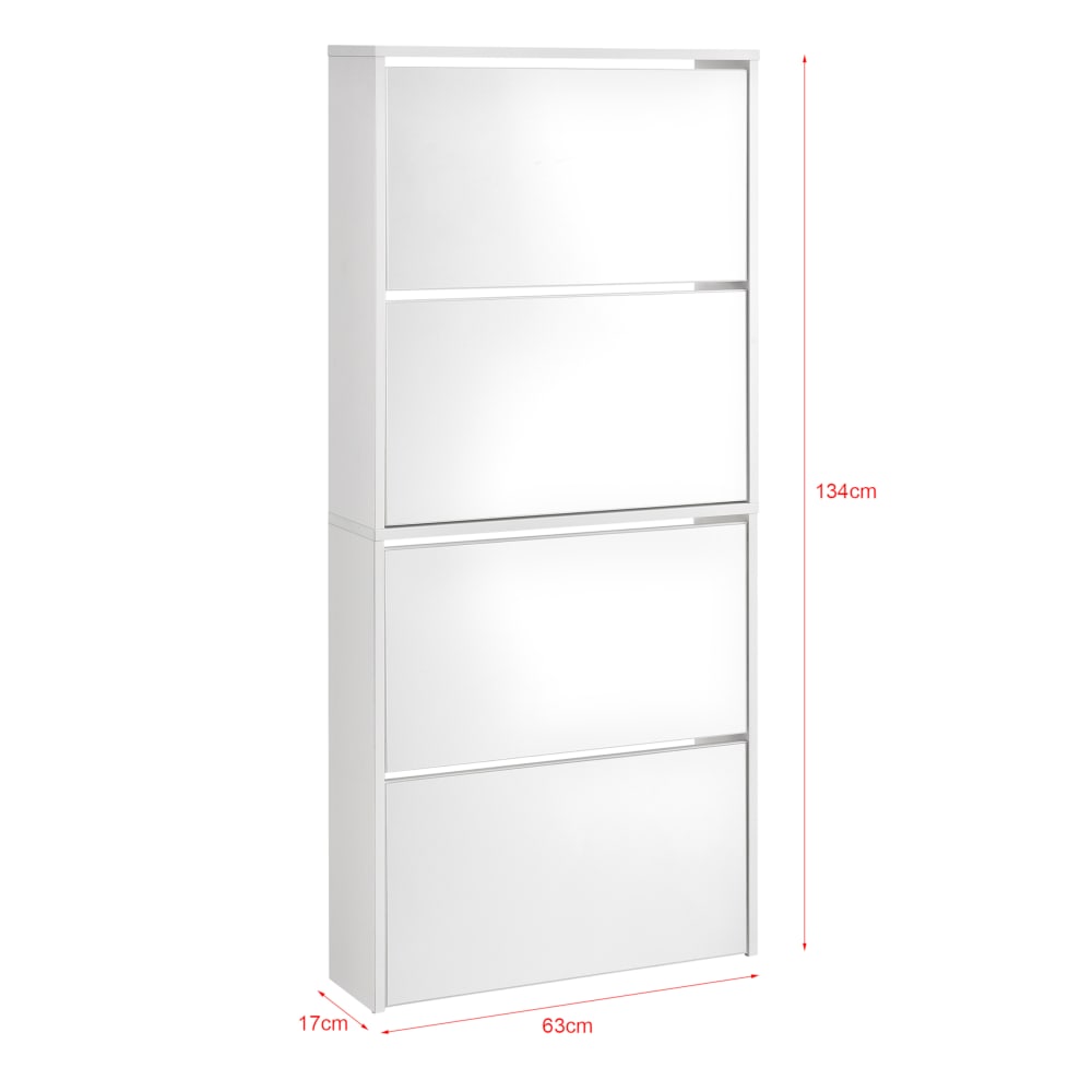 Wohnli Möbelsuche - Schuhschrank in Holzoptik 134 x 63 x 17 cm