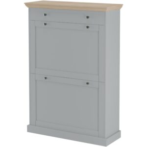 Wohnli Möbelsuche - Schuhschrank mit 2 Kipptüren und 1 Schublade in Eichenoptik