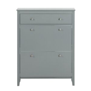 wohnli-moebel-suche-Schuhschrank-mit-2-Klappen-und-Schublade-MDF-Grau Wohnli Möbelsuche - Schuhschrank mit 2 Klappen und Schublade MDF Grau