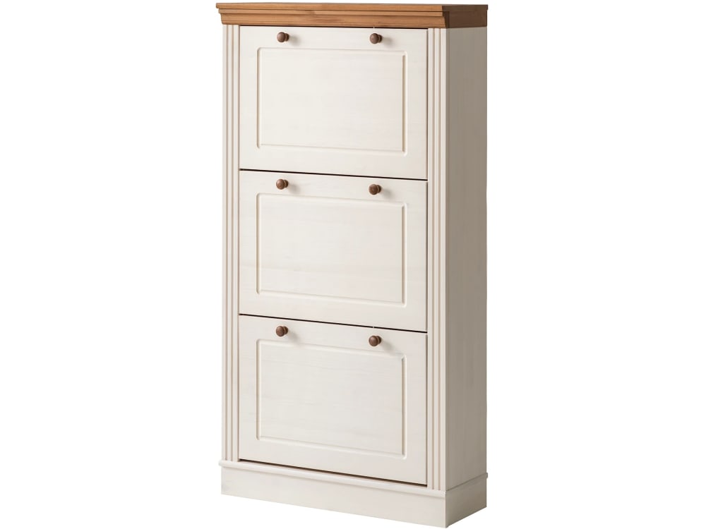 Wohnli Möbelsuche - Schuhschrank mit 3 Kipptüren aus Kiefer