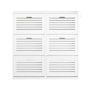 wohnli-moebel-suche-Schuhschrank-mit-6-Klappen-aus-MDF-Weiss Wohnli Möbelsuche - Schuhschrank mit 6 Klappen aus MDF Weiß