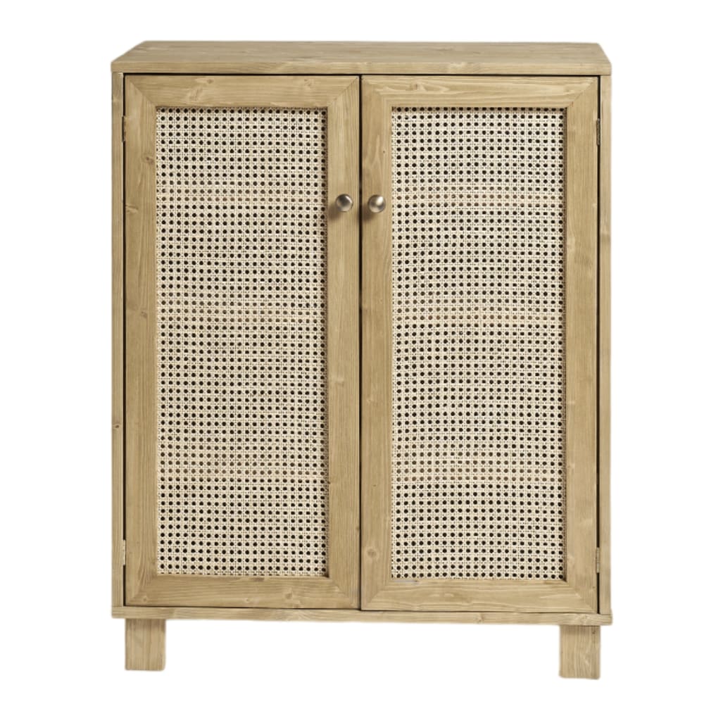 wohnli-moebel-suche-Schuhschrank-mit-Rattantueren-80-cm-in-Natur Wohnli Möbelsuche - Schuhschrank mit Rattantüren