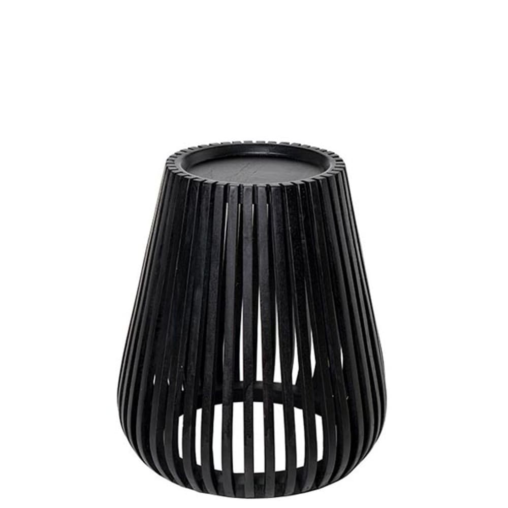 wohnli-moebel-suche-Schwarzer-Mangoholztisch-mit-Lamellenbasis-50-cm Wohnli Möbelsuche - Schwarzer Mangoholztisch mit Lamellenbasis