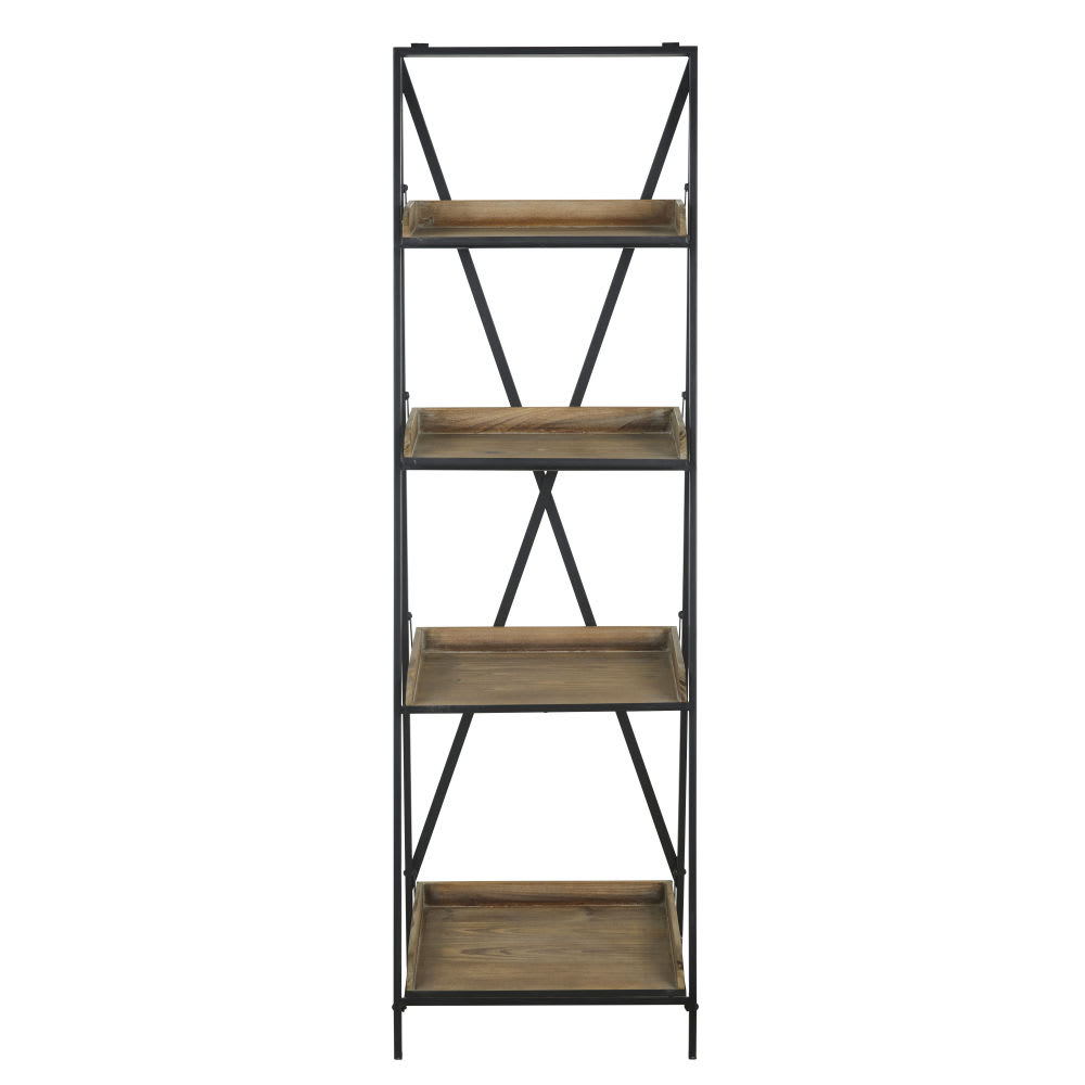 Wohnli Möbelsuche - Schwarzes Metall Regal im Industrial-Stil