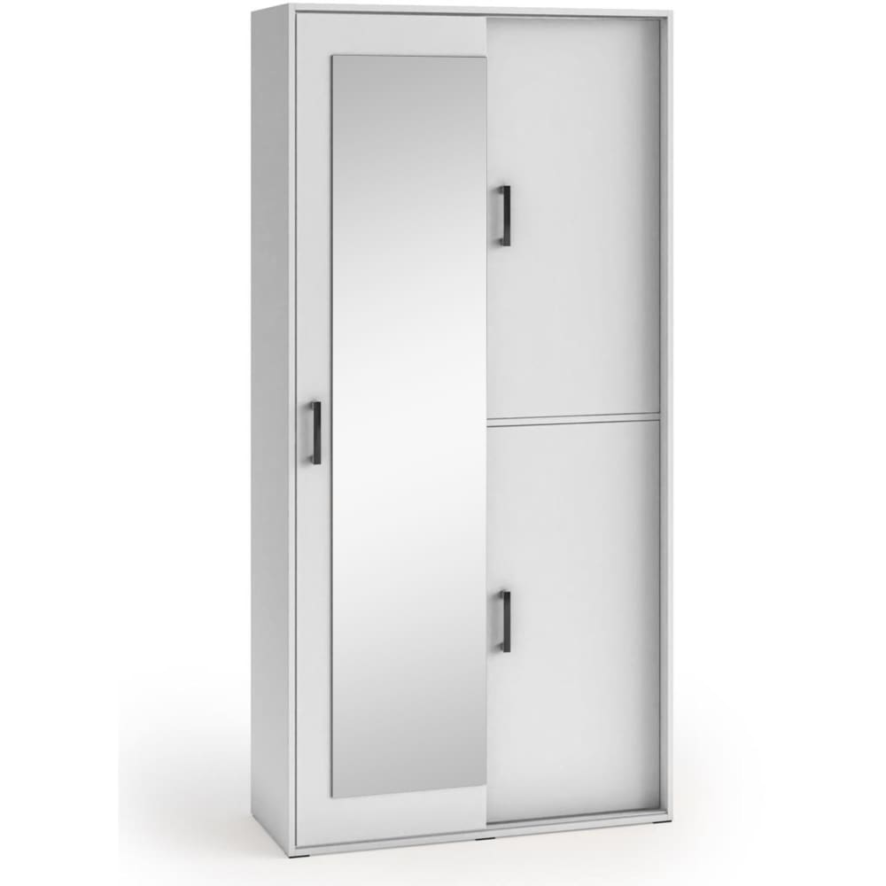 wohnli-moebel-suche-Schwebetuerenschrank-10020540-mit-zwei-Tueren-Weiss Wohnli Möbelsuche - Schwebetürenschrank 100/205/40 mit zwei Türen Weiß