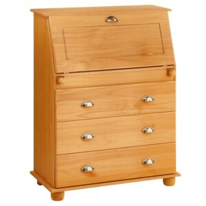 Wohnli Möbelsuche - Sekretär mit 2 Fächern 3 Schubladen aus Kiefer