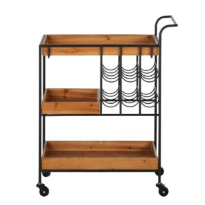 wohnli-moebel-suche-Servierwagen-aus-Tannenholz-und-Metall-braun-und-schwarz Wohnli Möbelsuche - Servierwagen aus Tannenholz und Metall