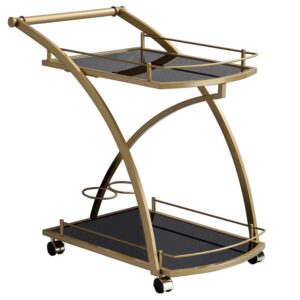 wohnli-moebel-suche-Servierwagen-mit-2-Glasplatten-schwarzgold Wohnli Möbelsuche - Servierwagen mit 2 Glasplatten