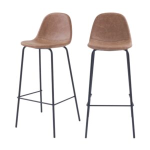 wohnli-moebel-suche-Set-aus-2-Barstuehlen-aus-hellbraunem-taupe-75cm Wohnli Möbelsuche - Set aus 2 Barstühlen aus hellbraunem taupe