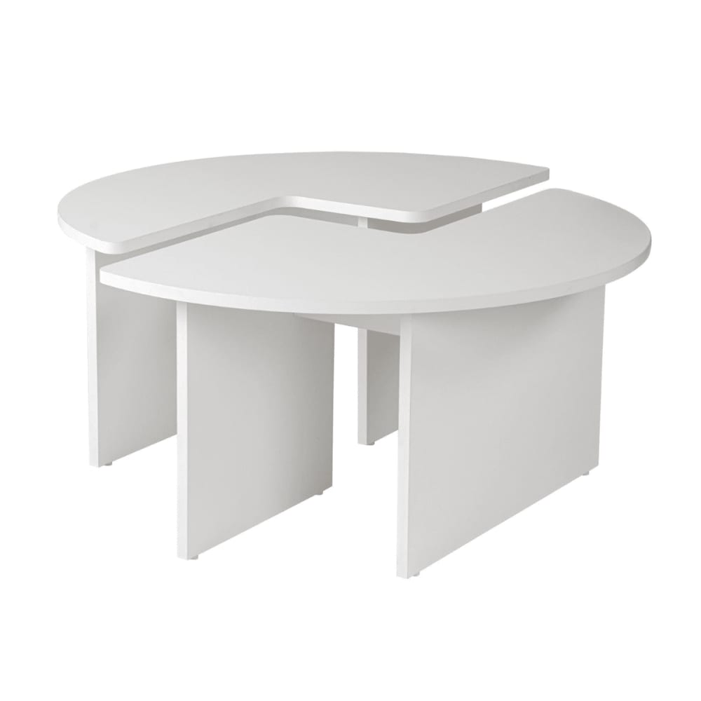 Wohnli Möbelsuche - Set aus 2 Couchtischen L90 cm - MOIRA - Weiß