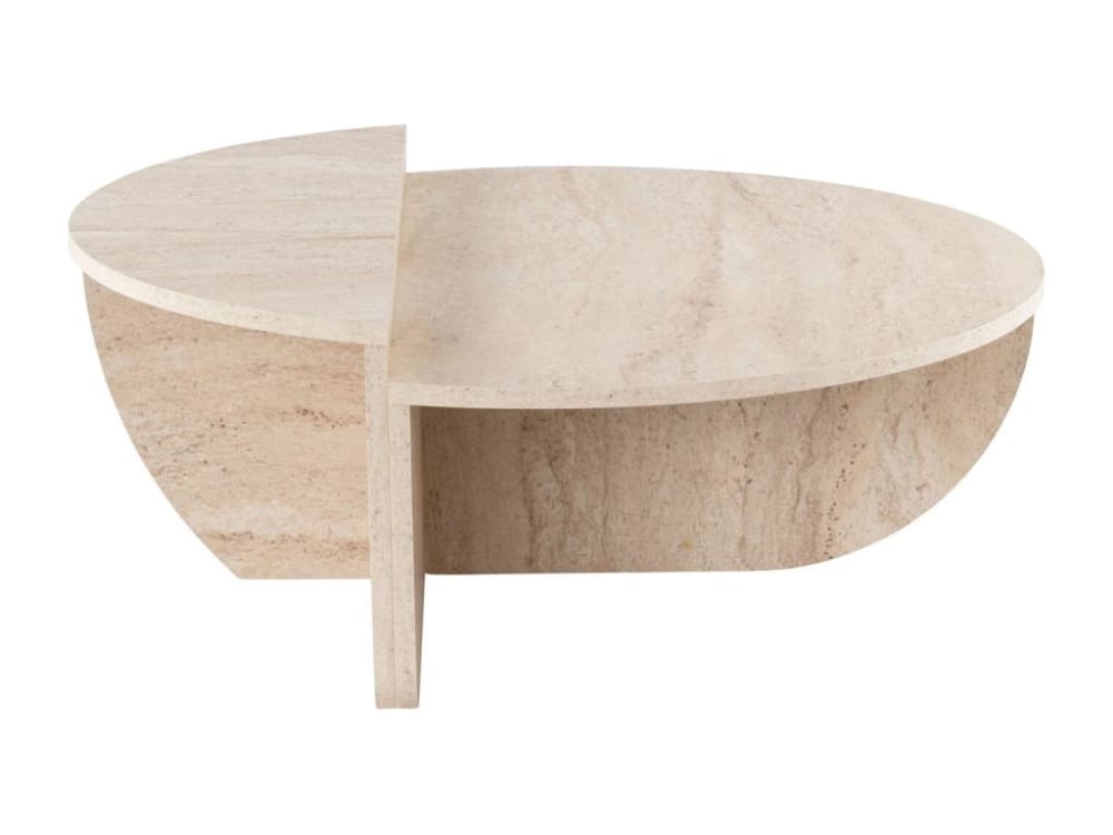 Wohnli Möbelsuche - Set aus 2 Couchtischen L90 cm - ORION - -EffektDekor Travertin