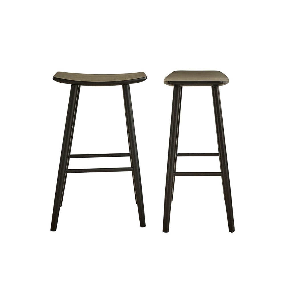 wohnli-moebel-suche-Set-aus-2-Hockern-aus-massivem-Teakholz-schwarz-75-cm Wohnli Möbelsuche - Set aus 2 Hockern aus massivem Teakholz schwarz 75 cm