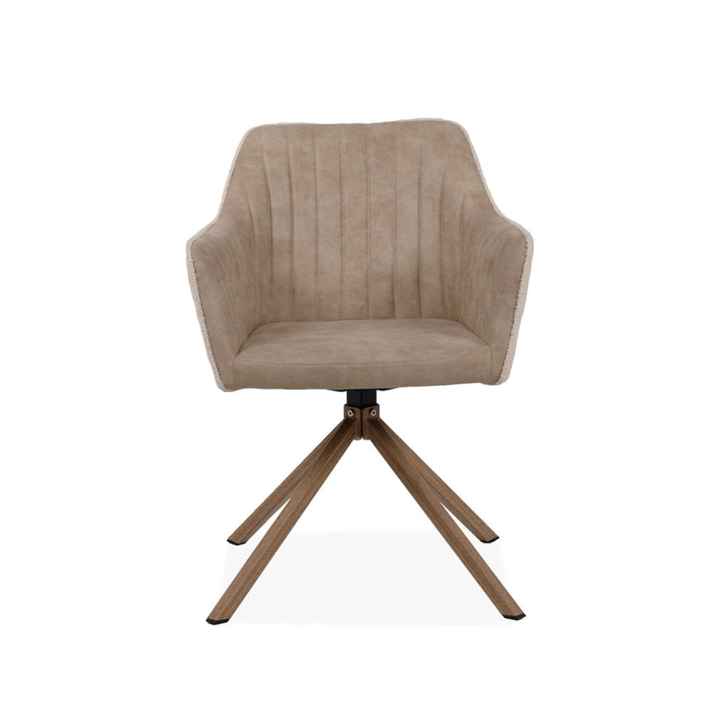 wohnli-moebel-suche-Set-aus-2-Stuehlen-aus-Boucle-Stoff-L60-cm-Beige Wohnli Möbelsuche - Set aus 2 Stühlen aus Bouclé-Stoff - L60 cm - Beige