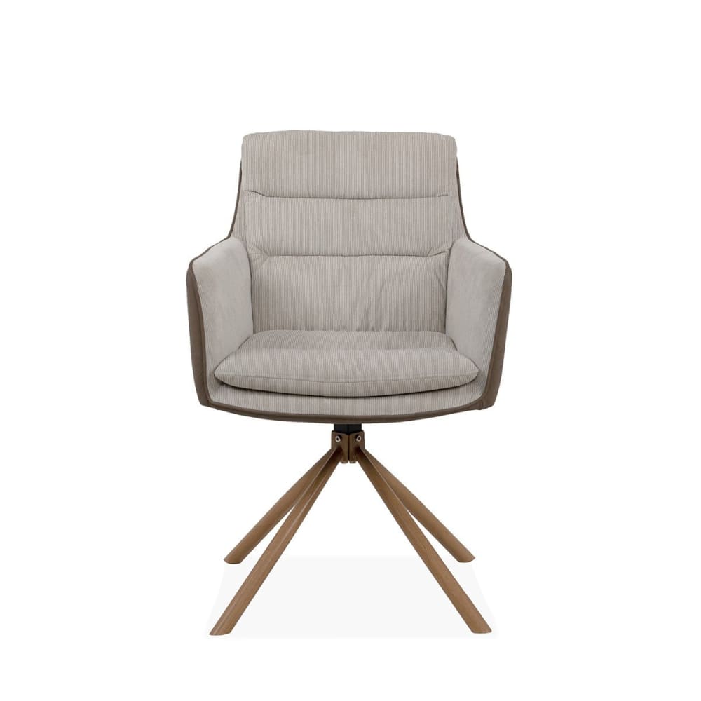 wohnli-moebel-suche-Set-aus-2-Stuehlen-in-Beige-und-Holzdekor-L63-cm Wohnli Möbelsuche - Set aus 2 Stühlen in Beige und Holzdekor - L63 cm