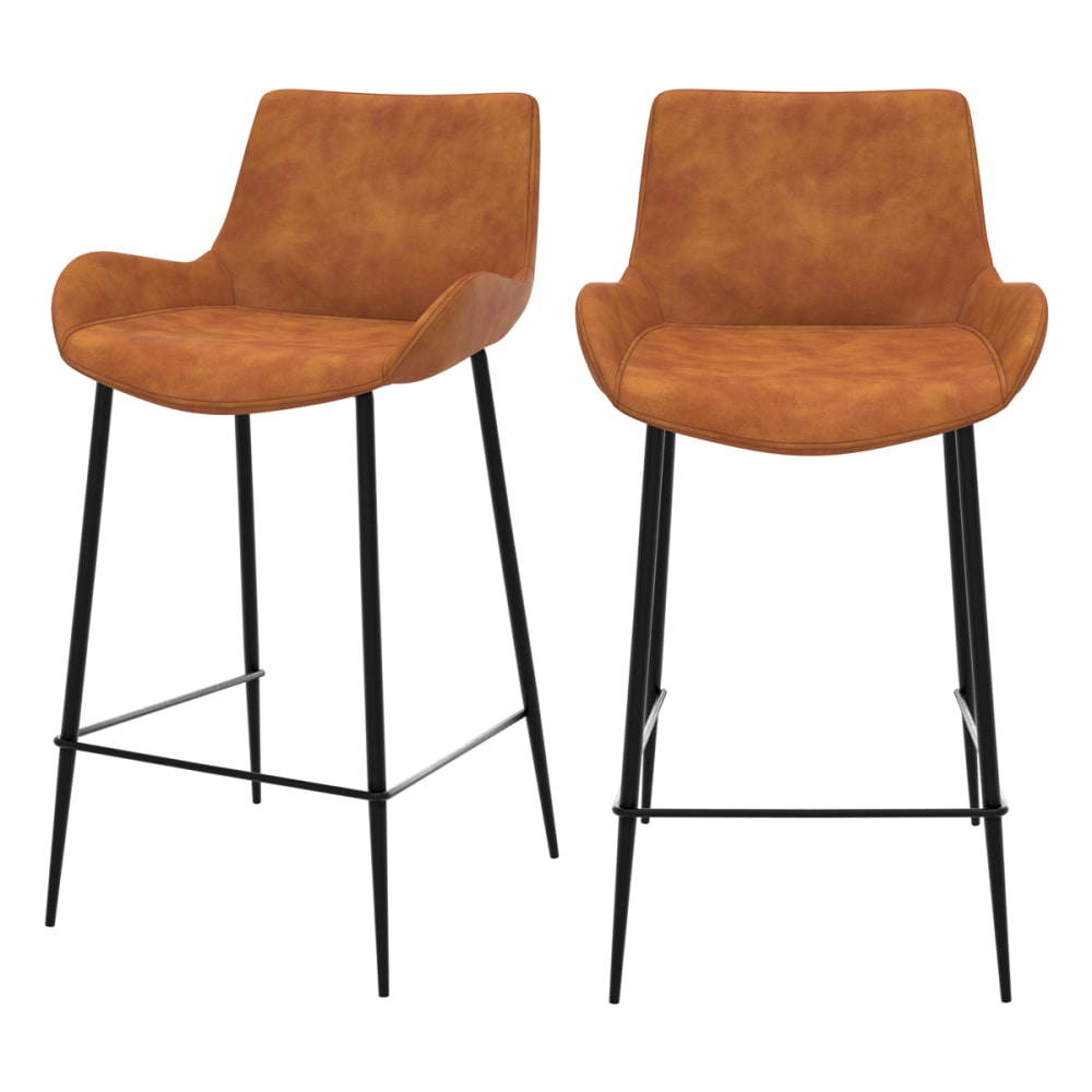 Wohnli Möbelsuche - Set aus 2 Stuhl für Mittelinsel aus Kunstleder