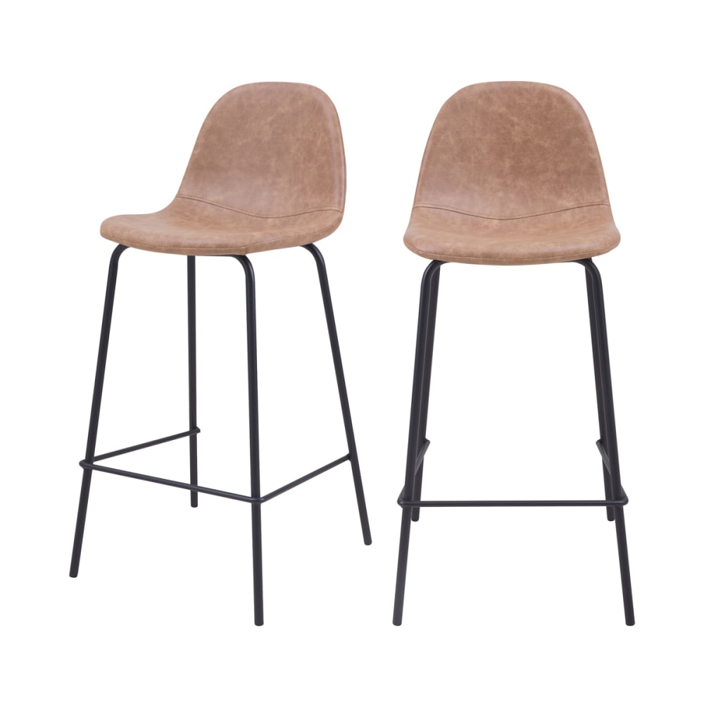 Wohnli Möbelsuche - Set aus 2 Stuhl für Mittelinsel hellbraun