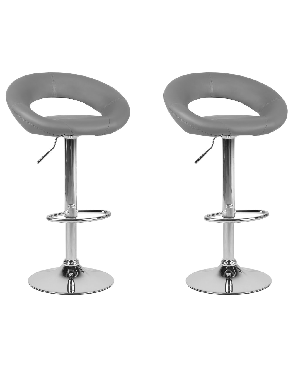 Wohnli Möbelsuche - Set mit 2 Barstühlen aus Kunstleder