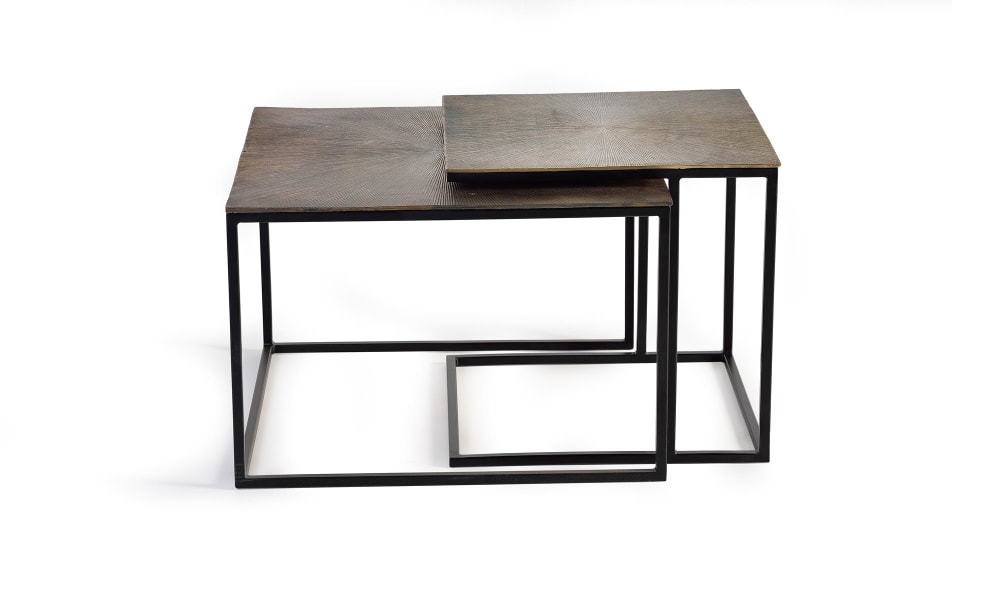 Wohnli Möbelsuche - Set mit 2 Wohnzimmer-Tischen aus Metall