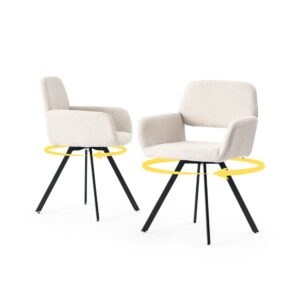 Wohnli Möbelsuche - Set mit 2 drehbaren Skandinavischen Esszimmerstühlen