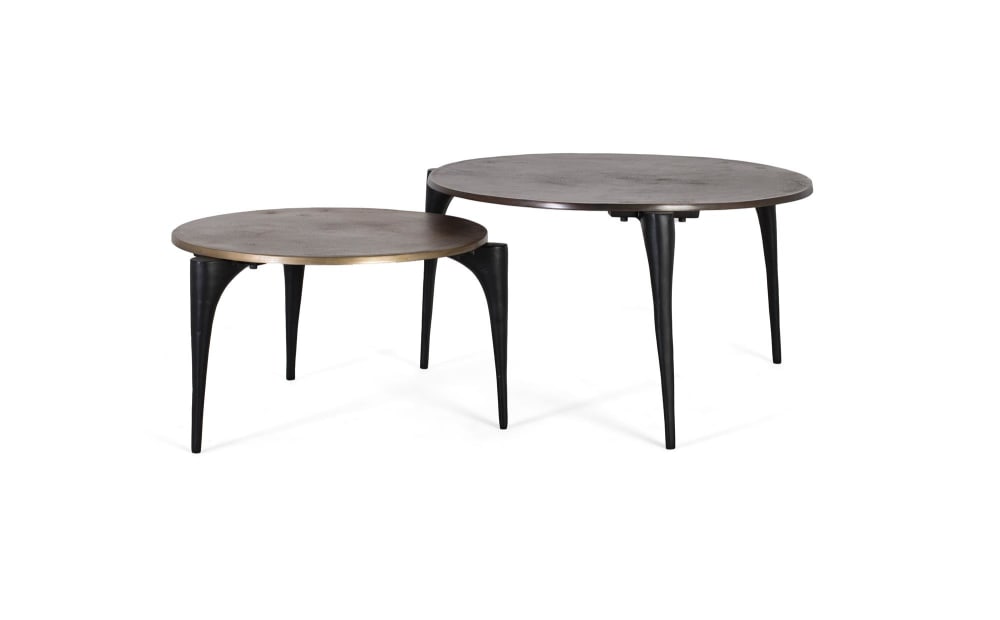 Wohnli Möbelsuche - Set mit 2 eleganten Tischen aus Aluminium