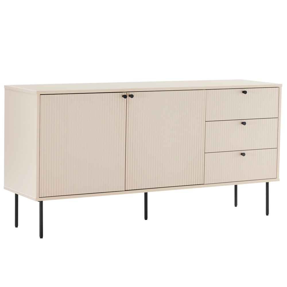 wohnli-moebel-suche-Sideboard-2-Tueren-und-3-Schubladen-Melamindekor-150-cm-Beige Wohnli Möbelsuche - Sideboard 2 Türen und 3 Schubladen Melamindekor 150 cm Beige