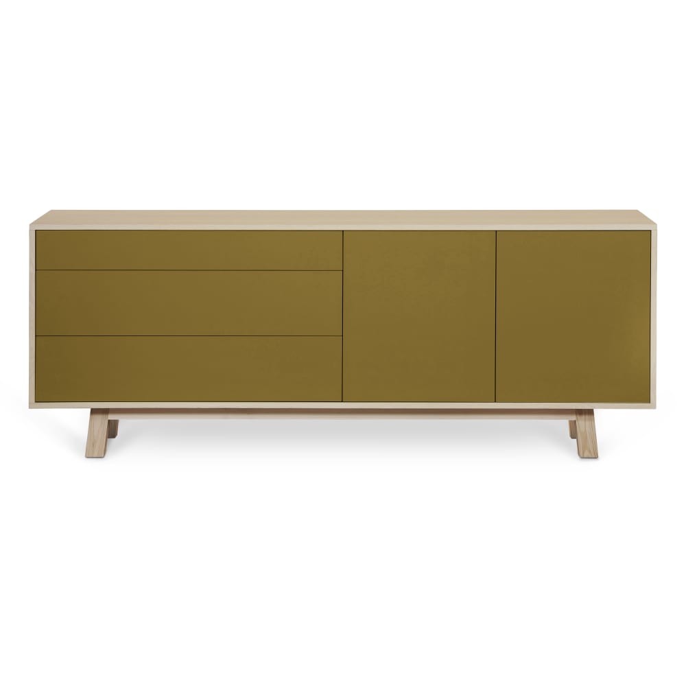 Wohnli Möbelsuche - Sideboard 2 Türen+3 Schubladen 200 cm aus Eschenholz