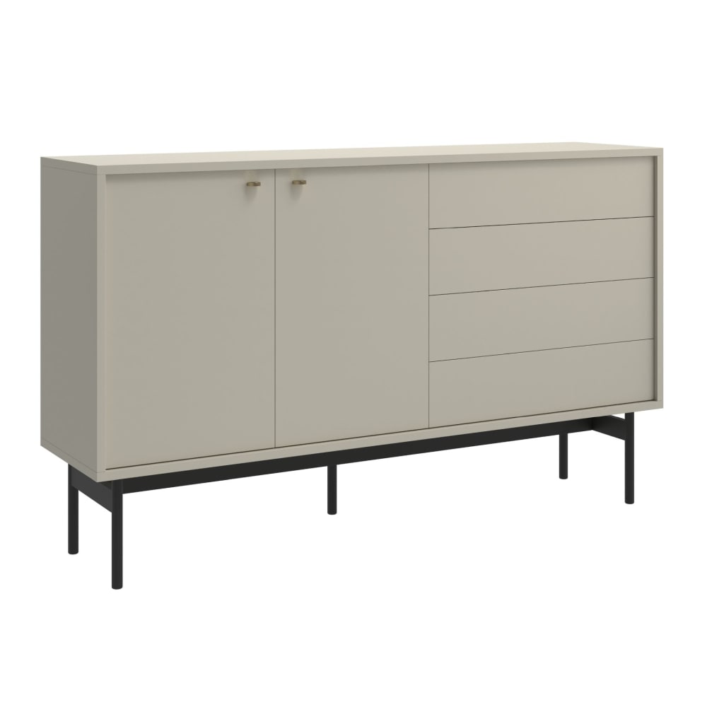 Wohnli Möbelsuche - Sideboard 2-türig mit 4 Schubladen in Greige